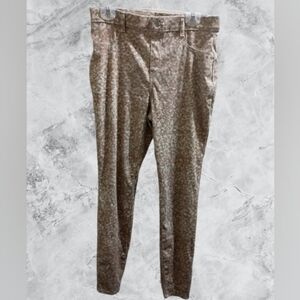 NWOT Women's Size Large 12 Time and Tru Tan Leopard Print Jeggings